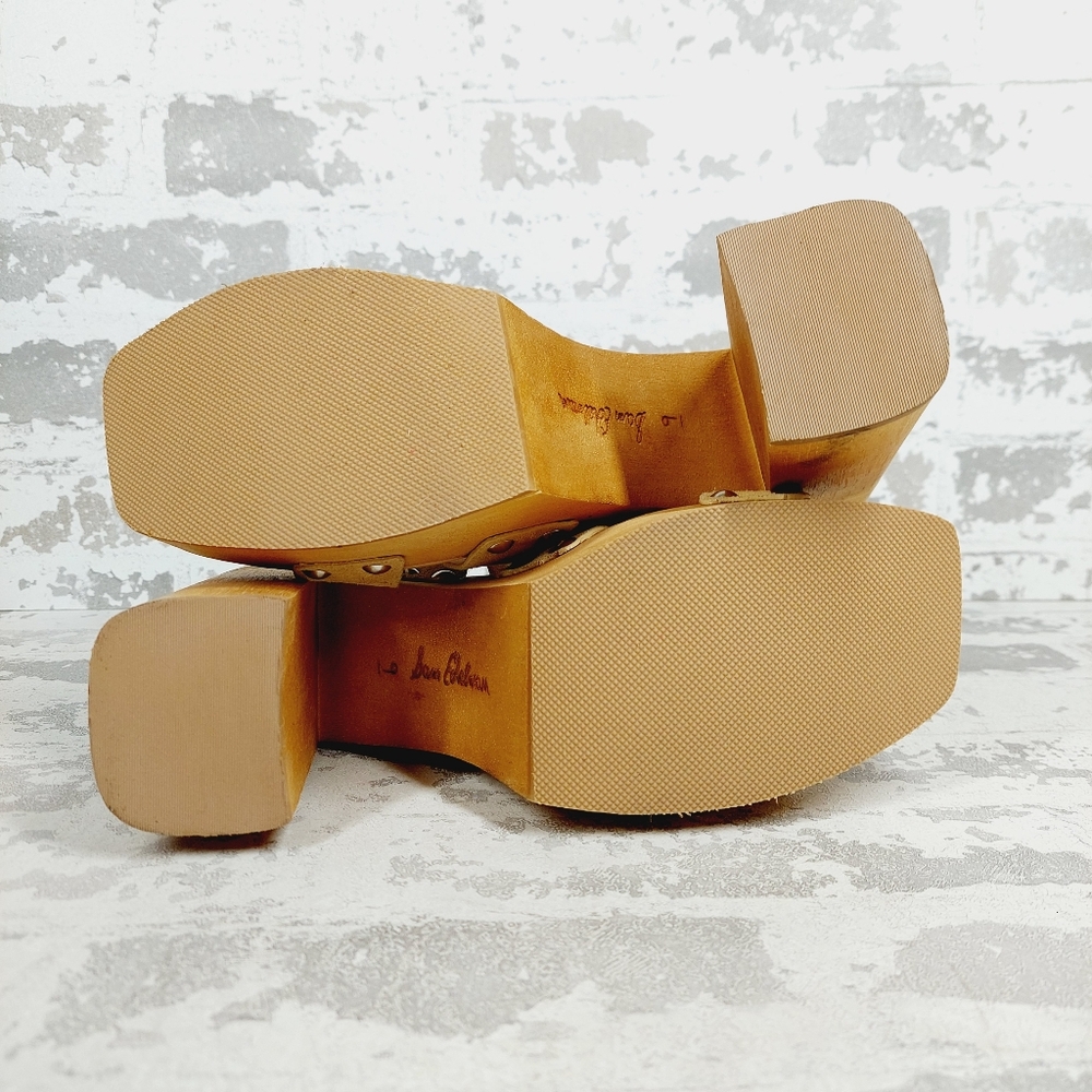 NEW Sam Edelman Rosalind Tan Suede Block Heel Ankle Strap Sandals W674 - Picture 9 of 14